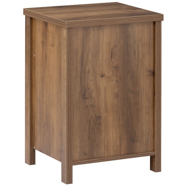 Bedside Cupboard,Bedside Table, Drawer Cabinet, Single Door Side Cabinet, Rattan Cabinet Door, Yellow